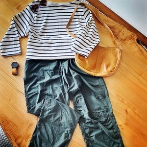 Army Green High Performance Roll-Up Pants